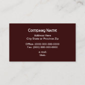 visitekaartjes rood Keltisch kruis (Achterkant)