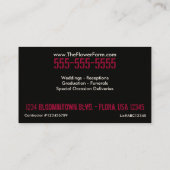 visitekaartjes Roos Fotoventilator Witte Sjabloon (Achterkant)