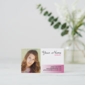 Visitekaartjes roze (Staand voorkant)