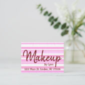 Visitekaartjes, roze en witte Visitekaartjes (Staand voorkant)