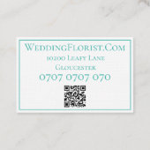 Visitekaartjes - Roze Floral design (Achterkant)