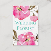 Visitekaartjes - Roze Floral design (Voorkant)