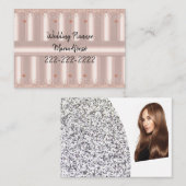 Visitekaartjes, roze roze bruinbruidplant visitekaartje (Voorkant / Achterkant)