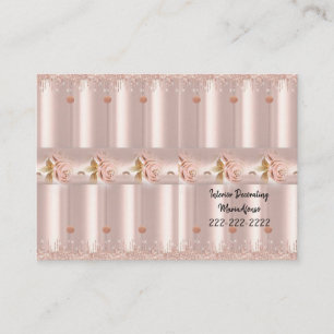 Visitekaartjes, roze roze roze glitter interieur visitekaartje