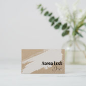Visitekaartjes | Rustic Kraft Elegant met QR-code (Staand voorkant)