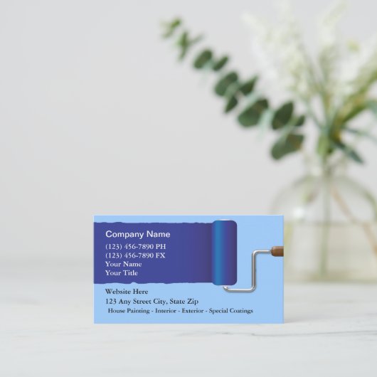 Visitekaartjes schilderen (Staand voorkant)