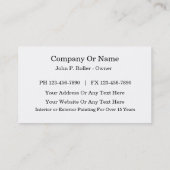 Visitekaartjes schilderen (Achterkant)