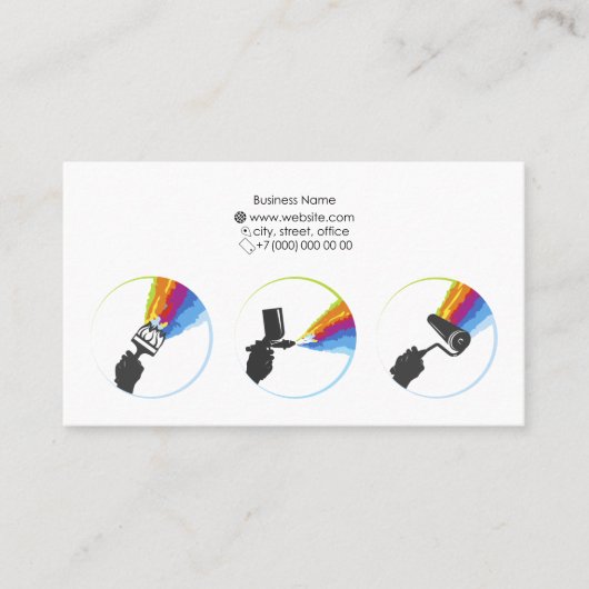 Visitekaartjes schilderen (Voorkant)