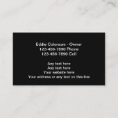 Visitekaartjes schilderen (Achterkant)