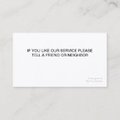 Visitekaartjes schilderen (Achterkant)