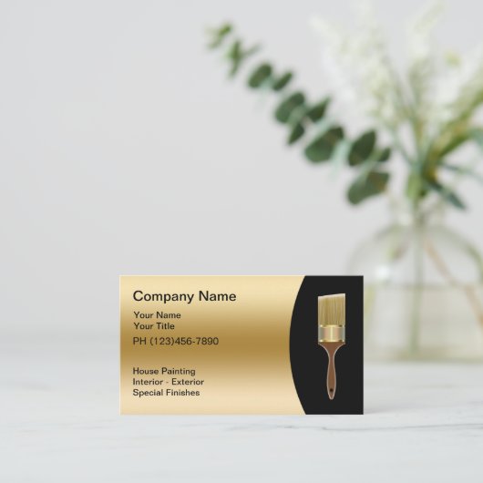 Visitekaartjes schilderen (Staand voorkant)