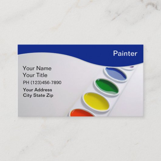 Visitekaartjes schilderen (Voorkant)