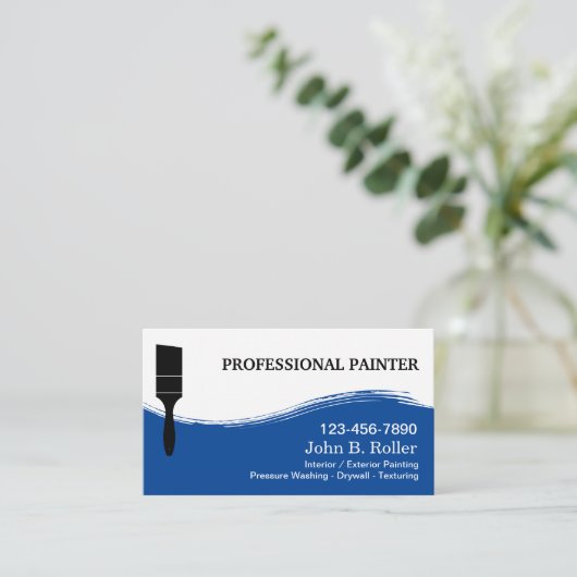 Visitekaartjes schilderen (Staand voorkant)