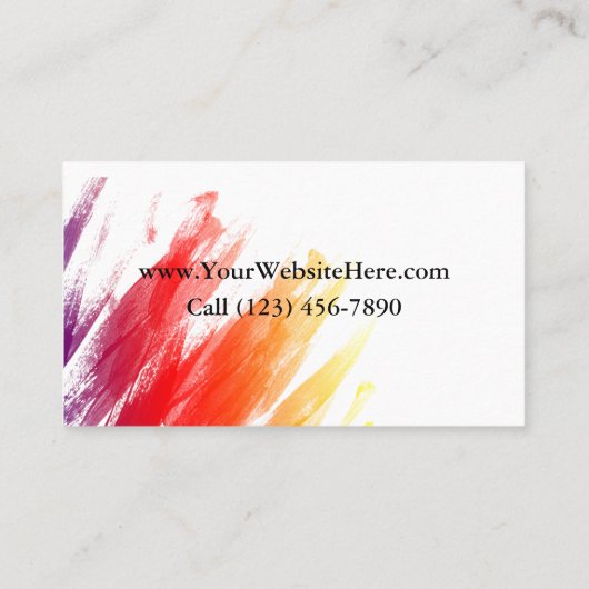 Visitekaartjes schilderen (Achterkant)