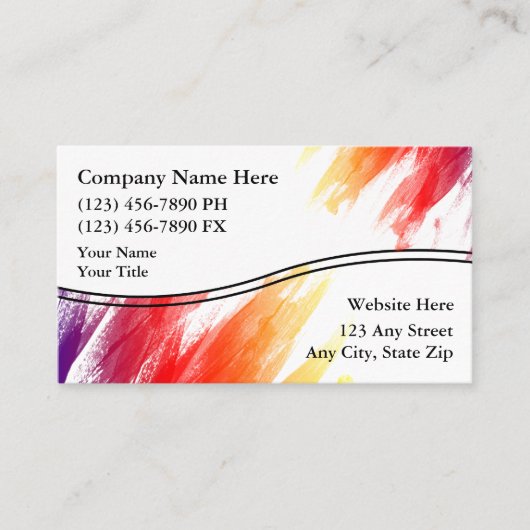 Visitekaartjes schilderen (Voorkant)