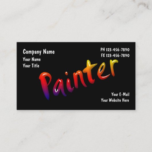 Visitekaartjes schilderen (Voorkant)