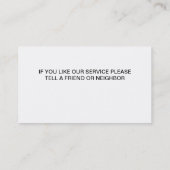 Visitekaartjes schilderen (Achterkant)