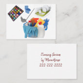 Visitekaartjes, schoonmaakdiensten Visitekaartjes (Voorkant / Achterkant)