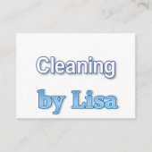 Visitekaartjes, schoonmaakster visitekaartje (Voorkant)