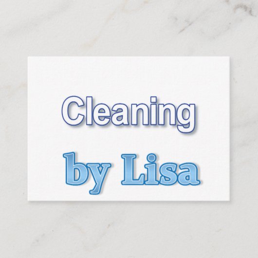Visitekaartjes, schoonmaakster visitekaartje (Voorkant)