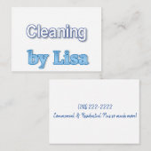 Visitekaartjes, schoonmaakster visitekaartje (Voorkant / Achterkant)