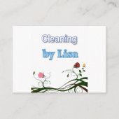 Visitekaartjes, schoonmaakster visitekaartje (Voorkant)