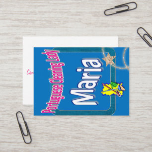 Visitekaartjes, schoonmaakster visitekaartje
