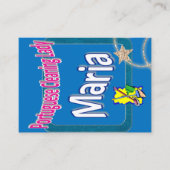 Visitekaartjes, schoonmaakster visitekaartje (Voorkant)