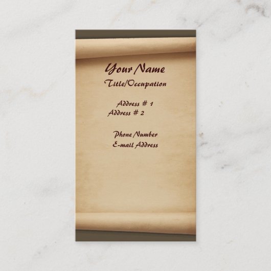 Visitekaartjes schuiven (Voorkant)