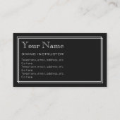 visitekaartjes "Silent Movie" Diving Instructor (Achterkant)