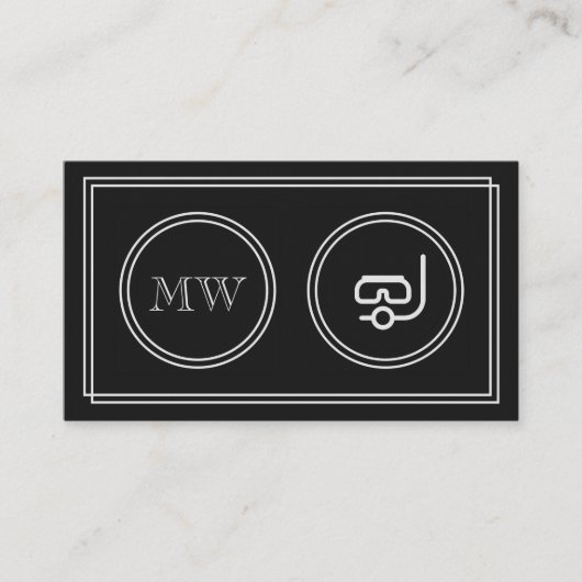 visitekaartjes "Silent Movie" Diving Instructor (Voorkant)