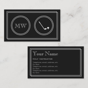 visitekaartjes "Silent Movie" Golf Instructor
