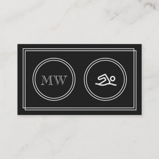 visitekaartjes "Silent Movie"-zweminstructeur (Voorkant)