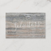 Visitekaartjes - Silver Travertine Vein Monogram (Achterkant)
