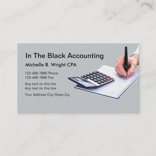 Visitekaartjes Sjabloon voor Accountants (Voorkant)