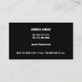 Visitekaartjes sneeuwruimen (Achterkant)