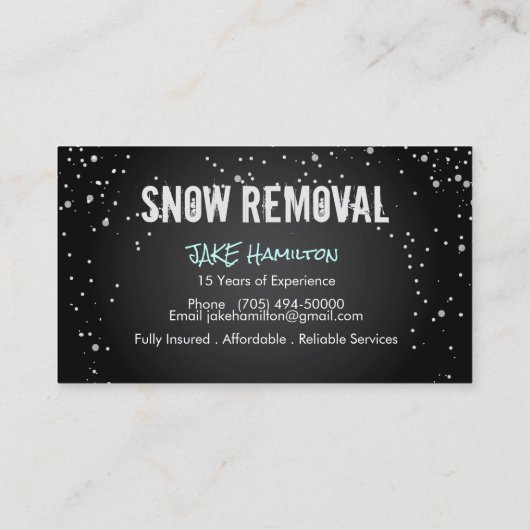 Visitekaartjes sneeuwruimen (Achterkant)