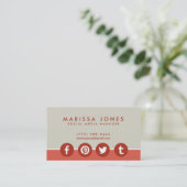 Visitekaartjes sociale mediamanager (Staand voorkant)