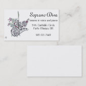 Visitekaartjes:  soprano diva visitekaartje (Voorkant / Achterkant)