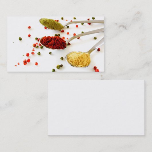 Visitekaartjes specerijen (Voorkant / Achterkant)