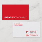 visitekaartjes > stedelijke fotografie [rood] (Voorkant / Achterkant)