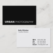 visitekaartjes > stedelijke fotografie [zwart] (Voorkant / Achterkant)