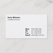 visitekaartjes > stedelijke fotografie [zwart] (Achterkant)