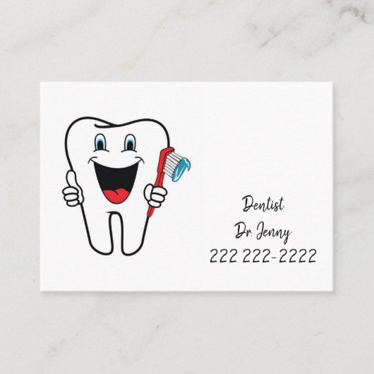 Visitekaartjes, Tandarts Visitekaartje (Voorkant)