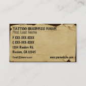 Visitekaartjes tattoo (Achterkant)