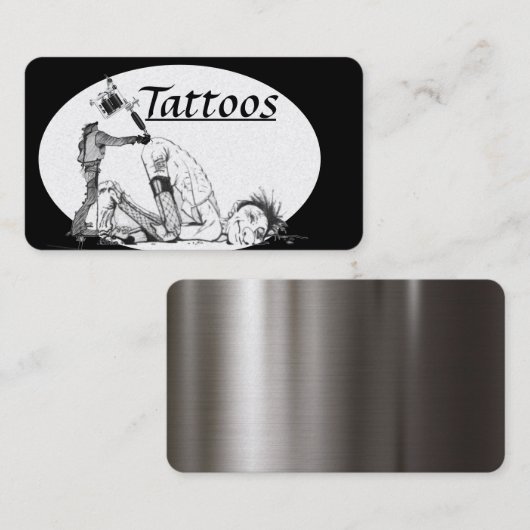 Visitekaartjes tattoo Sjabloon (Voorkant / Achterkant)