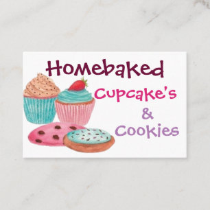 Visitekaartjes - Thuisgebakken Cupcake's & Koekjes