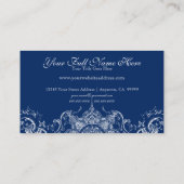 Visitekaartjes - Toile Damask Swirl Floral Baroque (Achterkant)