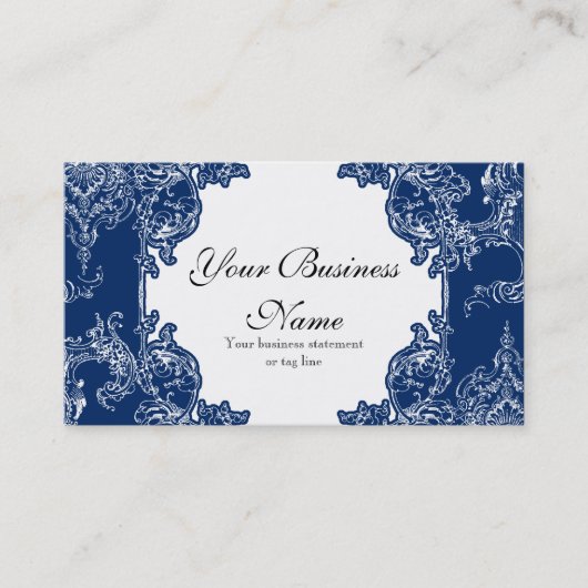 Visitekaartjes - Toile Damask Swirl Floral Baroque (Voorkant)