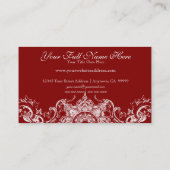 visitekaartjes - Toile Damask Swirl Floral Baroque (Achterkant)